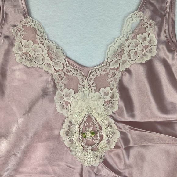 Vintage Pink Lace Trim Camisole - Picture 2 of 7
